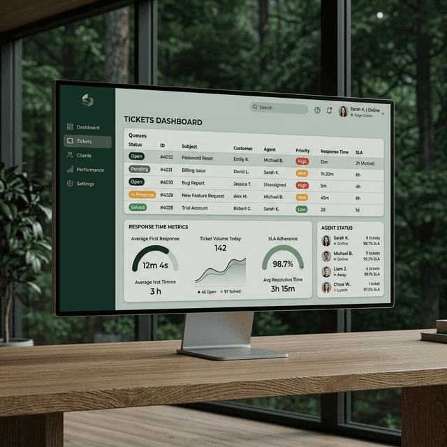 Syniq Support OS Dashboard