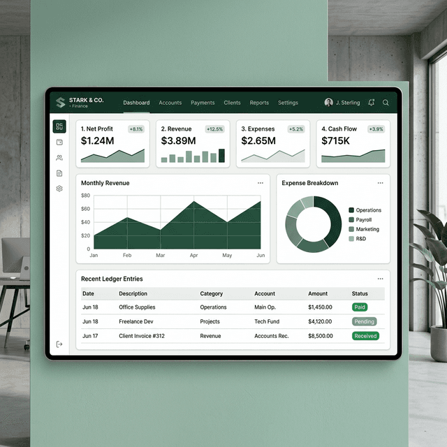Syniq Finance OS Dashboard